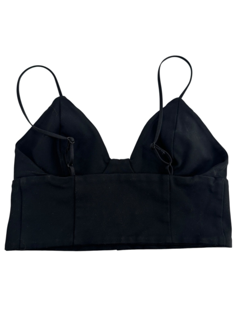 Aritzia free ling Black Spaghetti Strap Bustier Top festival whimsy goth sz 0 - Picture 6 of 6